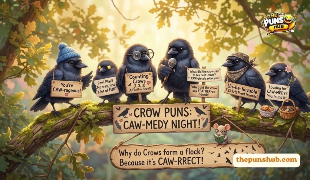 Cute Crow Puns